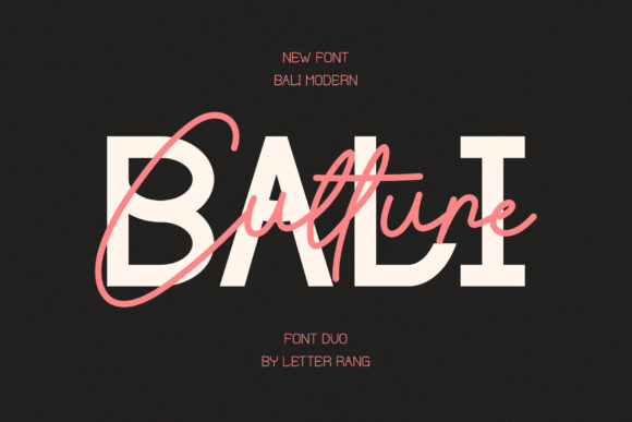 Bali Culture: A Chic Display Font for Editorial Projects