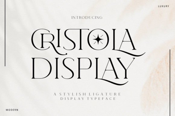 Cristola Display: A Chic Font for Luxury Branding