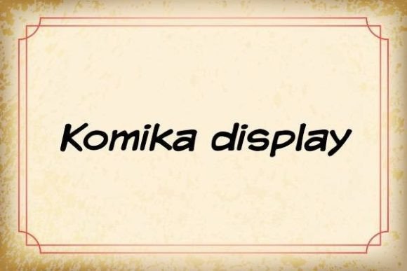 Komika Display: A Warm and Friendly Typeface for Branding Projects